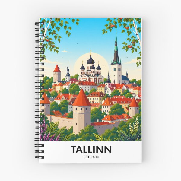 Item preview, Tallinn Retro Travel Print designed and sold by HomeLivingCo.
