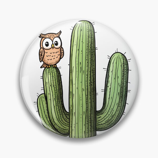 Item preview, Cactus owl designed and sold by ArtfulPlay.