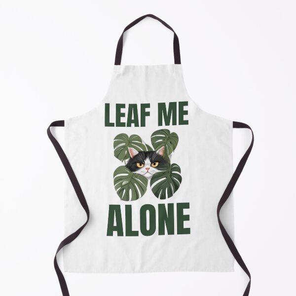 Item preview, Leaf Me Alone Moody Cat Monstera designed and sold by DreamDesignWear.
