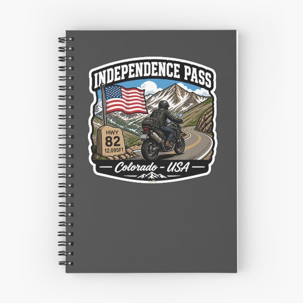Item preview, Independence Pass Colorado Rocky Mountains Motorcycle Sticker TShirt 01 designed and sold by OuterShellUK.