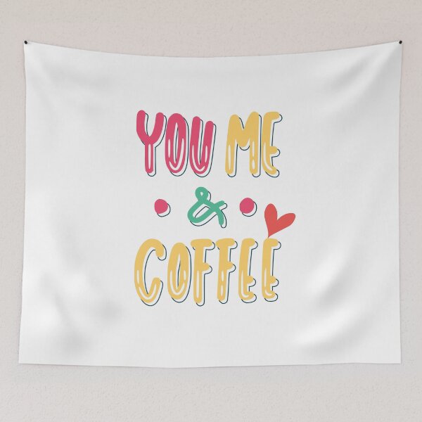 Item preview, You Me and Coffee Cute Aesthetic Typography designed and sold by     Sela Art .