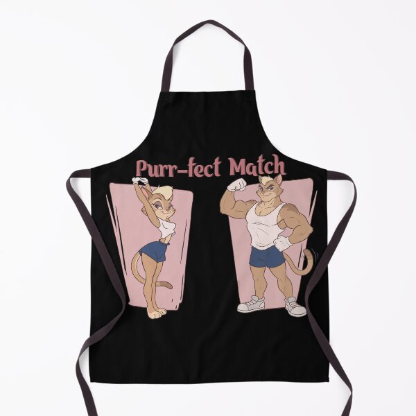 Item preview, Purr-fect Match Cute Gym Cats Couple Retro Cartoon Valentines Day Art designed and sold by BlackCat Vibe.