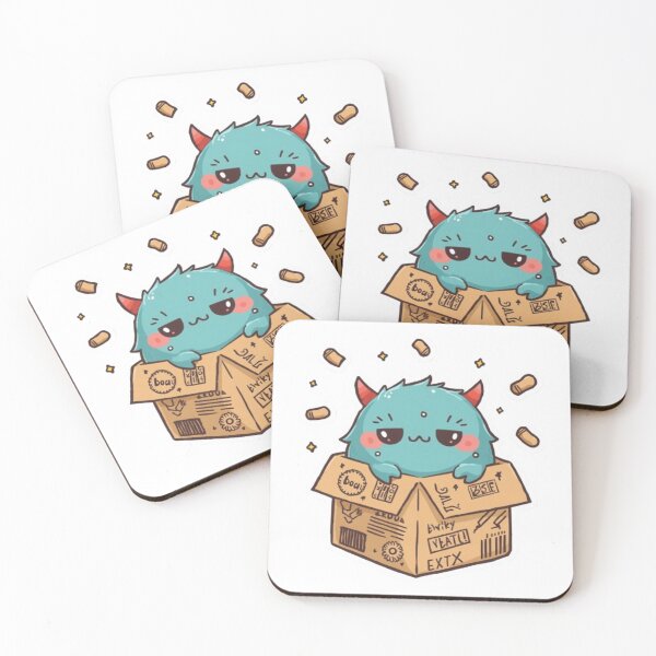 Item preview, Box Monster Sticker | Cute Cardboard Box Creature Kawaii Mascot designed and sold by Stylestickers55.
