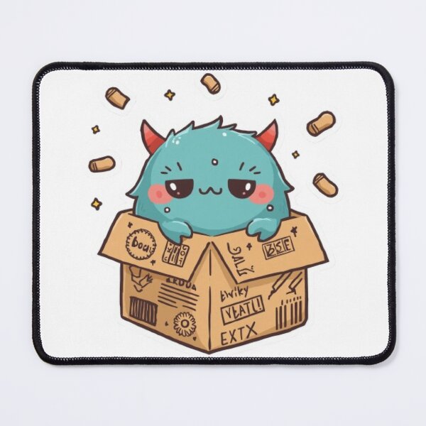 Item preview, Box Monster Sticker | Cute Cardboard Box Creature Kawaii Mascot designed and sold by Stylestickers55.