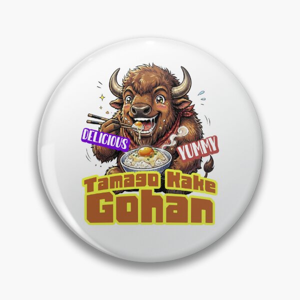 Item preview, Tamago Kake Gohan Happy Bison Anime Style -TKG yummy- designed and sold by LOVEARTDESIGN.