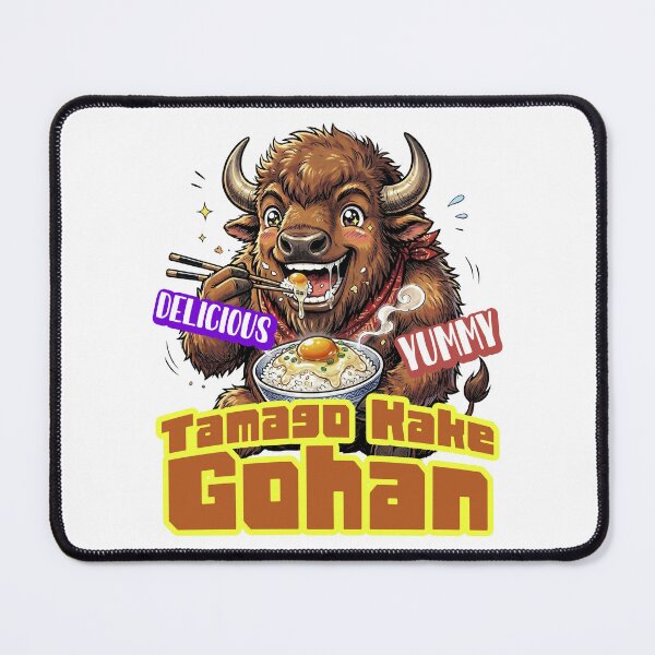 Item preview, Tamago Kake Gohan Happy Bison Anime Style -TKG yummy- designed and sold by LOVEARTDESIGN.