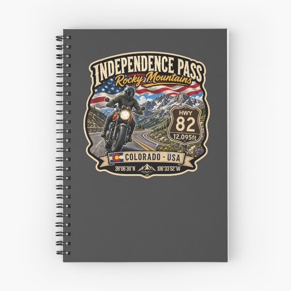 Item preview, Independence Pass Colorado Rocky Mountains Motorcycle Sticker TShirt 02 designed and sold by OuterShellUK.