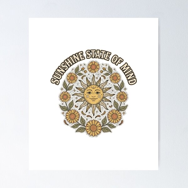 Item preview, Sunshine State of Mind Vintage Sunflower Design designed and sold by GoofyShopp.