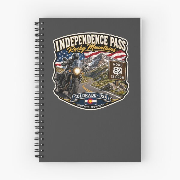 Item preview, Independence Pass Colorado Rocky Mountains Motorcycle Sticker TShirt 03 designed and sold by OuterShellUK.