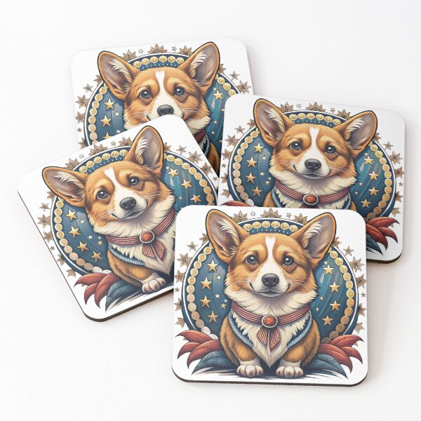 Item preview, Corgi Traditional / Vintage Dog Flash Illustration designed and sold by Mousy17.