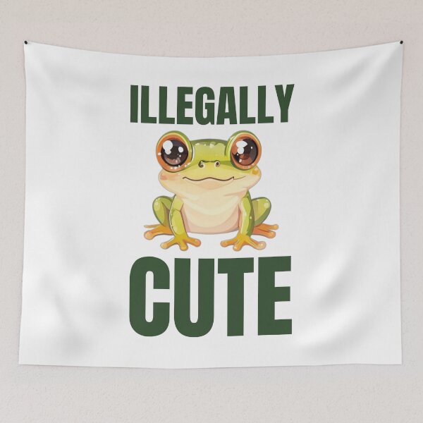 Item preview, Illegally Cute Funny Baby Frog designed and sold by DreamDesignWear.