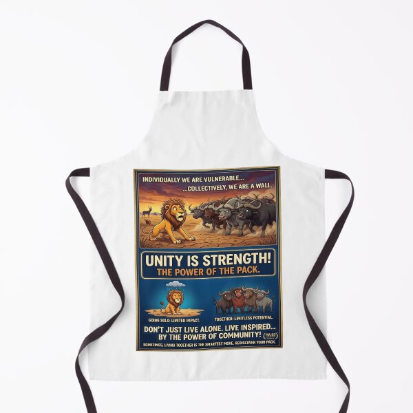 Item preview, Unity Is Strength – Power of the Pack | Inspirational Lion & Buffalo Art designed and sold by MAJCO-ART.