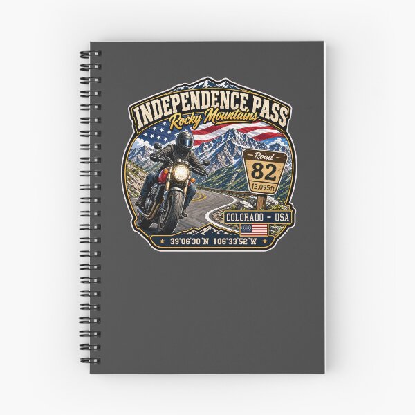 Item preview, Independence Pass Colorado Rocky Mountains Motorcycle Sticker TShirt 04 designed and sold by OuterShellUK.