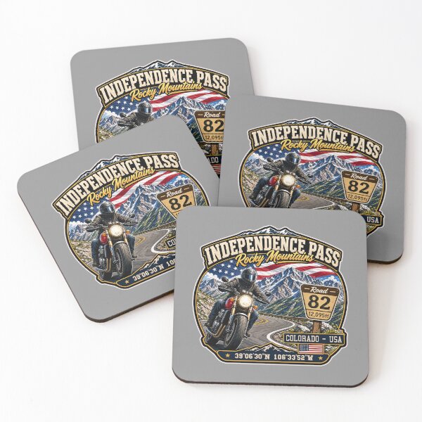 Item preview, Independence Pass Colorado Rocky Mountains Motorcycle Sticker TShirt 04 designed and sold by OuterShellUK.