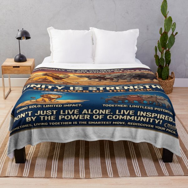 Item preview, Unity Is Strength – Power of the Pack | Inspirational Lion & Buffalo Art designed and sold by MAJCO-ART.