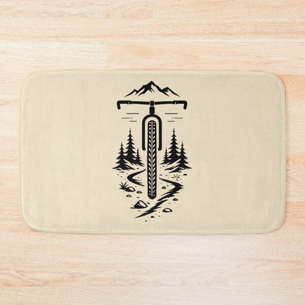 Item preview, Mountain Bike Gift Minimal MTB Trail Art designed and sold by Corvoria.
