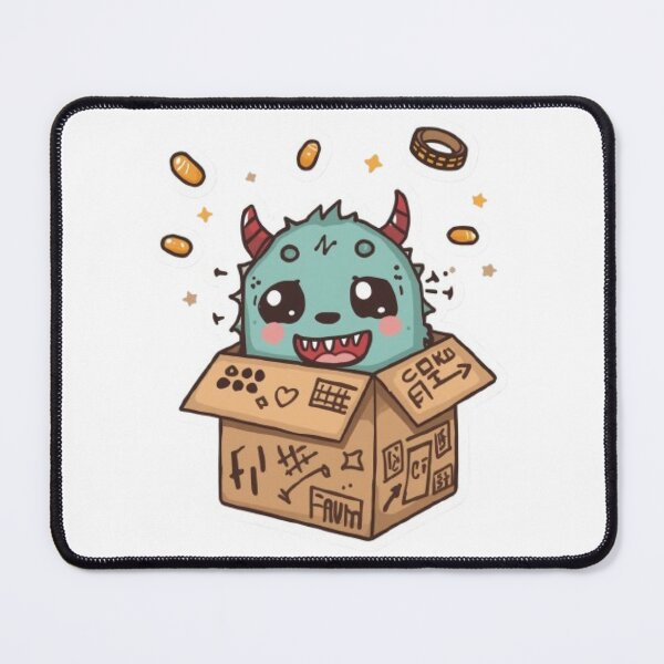 Item preview, Shy Box Monster | Adorable Cardboard Creature Sticker Design designed and sold by Stylestickers55.