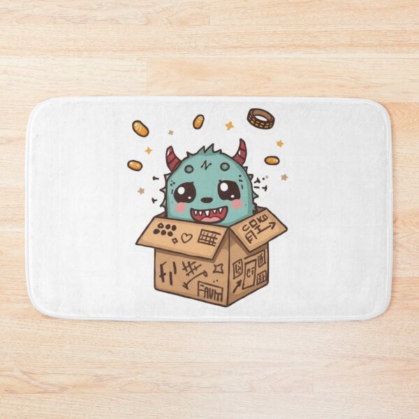 Item preview, Shy Box Monster | Adorable Cardboard Creature Sticker Design designed and sold by Stylestickers55.