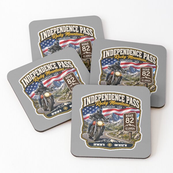 Item preview, Independence Pass Colorado Rocky Mountains Motorcycle Sticker TShirt 05 designed and sold by OuterShellUK.