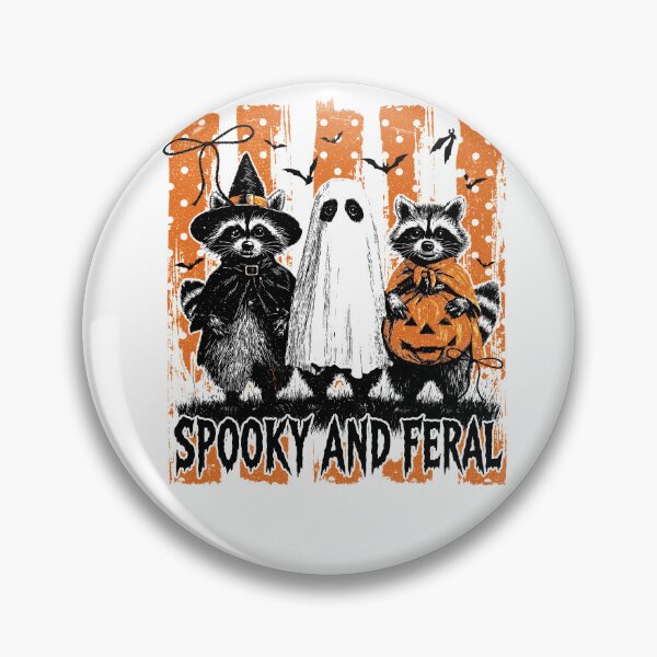 Item preview, Spooky And Feral Raccoon Ghost Halloween Crew designed and sold by margamPagenberg.