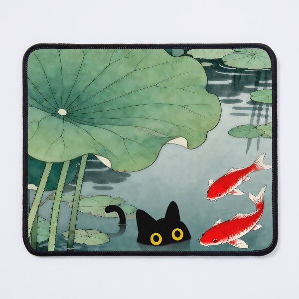 Item preview, Cat Print Koson Lotus designed and sold by PurrfectHome.