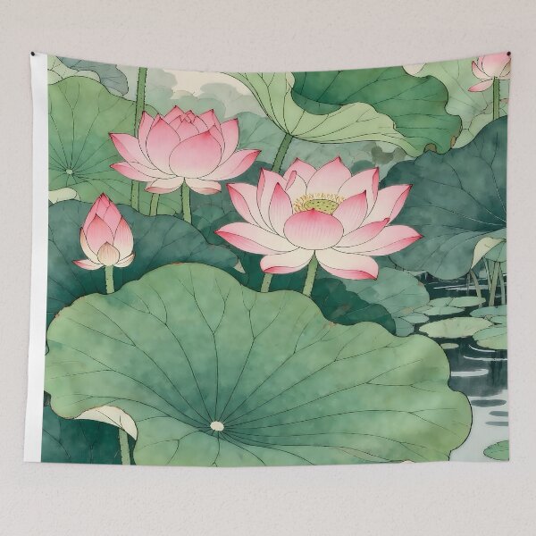 Item preview,  Cat Print Koson Lotus designed and sold by PurrfectHome.