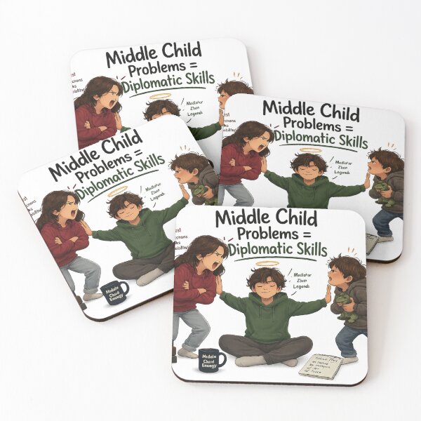 Item preview, Middle Child Problems Diplomatic Skills Funny Sibling Mediator Design designed and sold by irfanshikh.