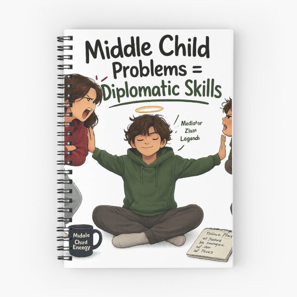 Item preview, Middle Child Problems Diplomatic Skills Funny Sibling Mediator Design designed and sold by irfanshikh.
