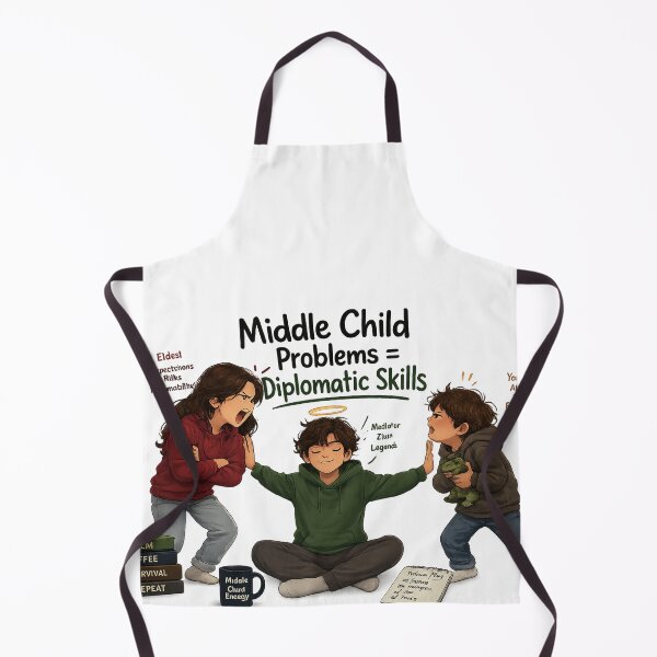 Item preview, Middle Child Problems Diplomatic Skills Funny Sibling Mediator Design designed and sold by irfanshikh.