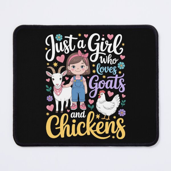 Item preview, Just a Girl Who Loves Goats and Chickens designed and sold by jkrphoto.