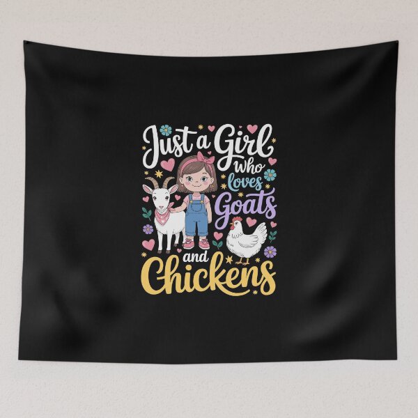 Item preview, Just a Girl Who Loves Goats and Chickens designed and sold by jkrphoto.