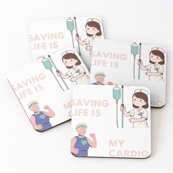 Item preview, Saving Lives Is My Cardio | Funny Nurse & Healthcare Worker Quote designed and sold by A to Z.