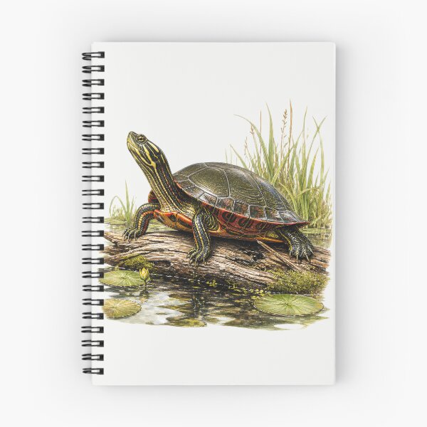 Item preview, Painted Turtle Vintage Naturalist Study | Colored Pencil Style designed and sold by BloomStudio1.