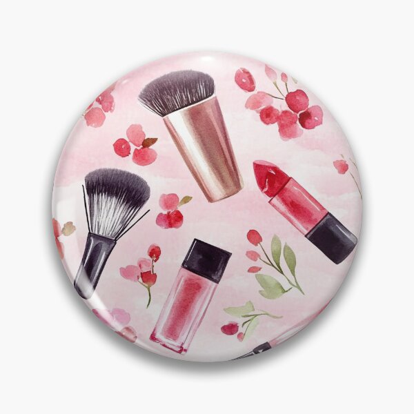 Item preview, Makeup Watercolor Cosmetics Pink Repeat Pattern designed and sold by GraffiTimi.