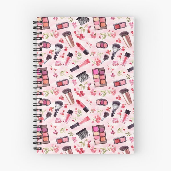 Item preview, Makeup Watercolor Cosmetics Pink Repeat Pattern designed and sold by GraffiTimi.