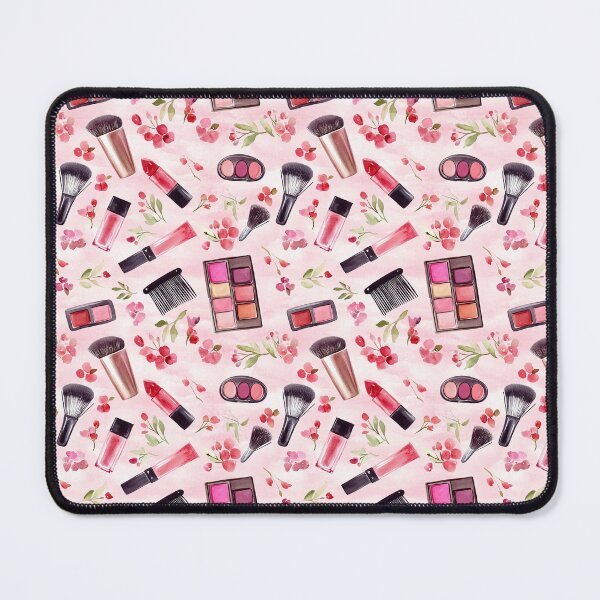 Item preview, Makeup Watercolor Cosmetics Pink Repeat Pattern designed and sold by GraffiTimi.