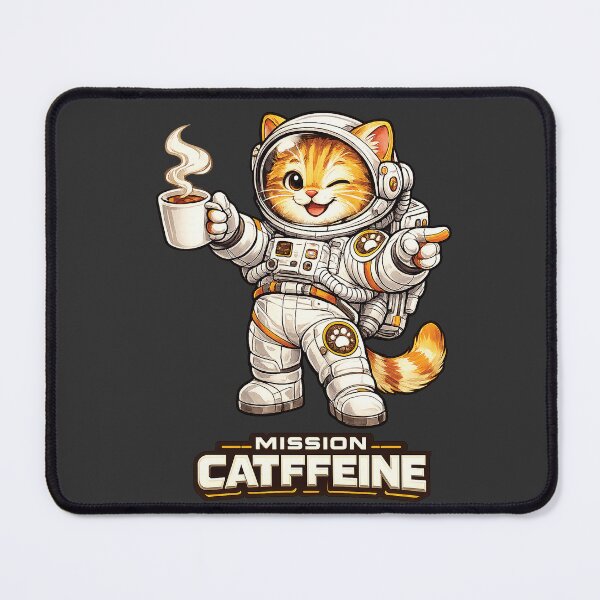 Item preview, Mission Catffeine | Cute Astronaut Cat Coffee Lover Space Illustration designed and sold by Jaani-T.