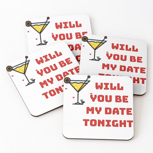 Item preview, Will You Be My Date Tonight - Retro Cocktail Date Night designed and sold by Jomsunshine.