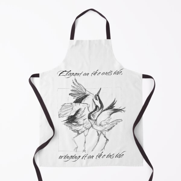 Item preview, Crane Couple Sketch - Elegant But Winging It Quote designed and sold by Dina's Fine Arts.