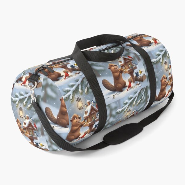 Item preview, Happy Beaver Adventures – Morning at the Winter Bird Feeder designed and sold by Clothes With Smiling Animals Walt Gral.