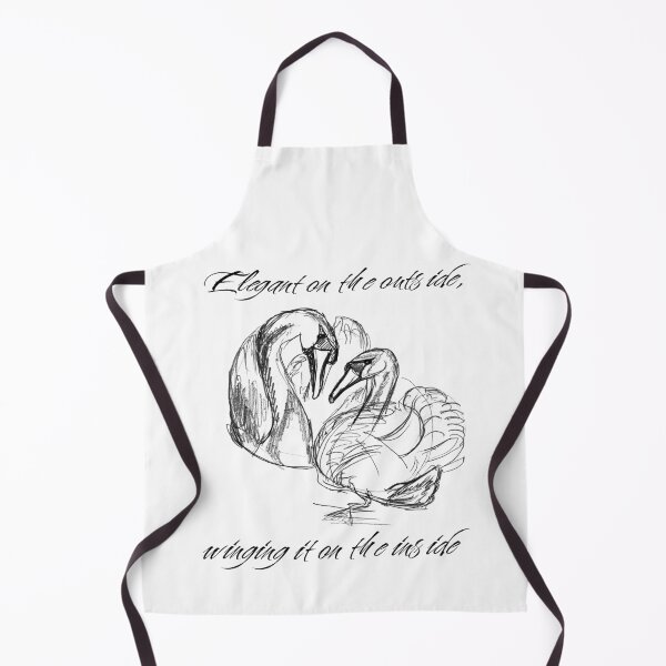 Item preview, Swan Couple - Elegant But Winging It Quote designed and sold by Dina's Fine Arts.