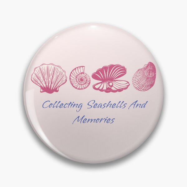 Item preview, Collecting Seashells and Memories Coastal Beach Design designed and sold by PrintandJoy.