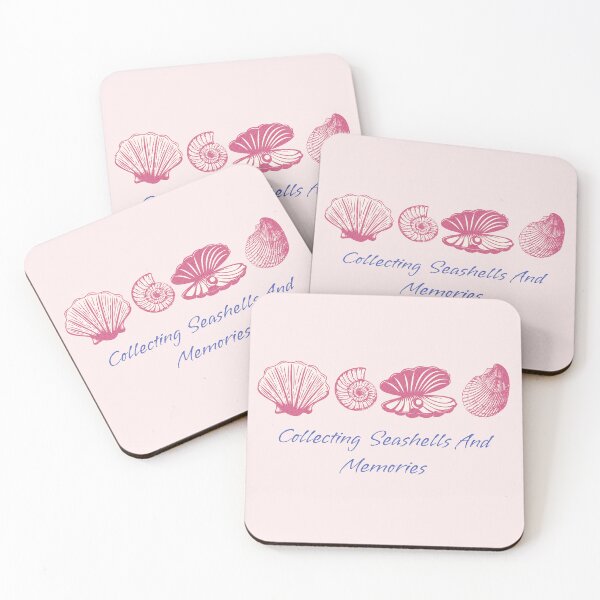 Item preview, Collecting Seashells and Memories Coastal Beach Design designed and sold by PrintandJoy.