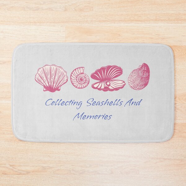 Item preview, Collecting Seashells and Memories Coastal Beach Design designed and sold by PrintandJoy.