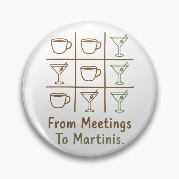 Item preview, From Meetings to Martinis Funny Coffee and Martini Tic Tac Toe Design designed and sold by artCreativeColony.