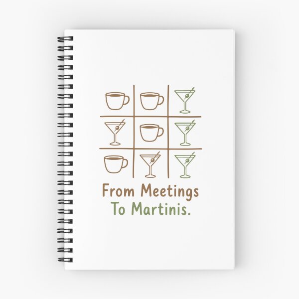 Item preview, From Meetings to Martinis Funny Coffee and Martini Tic Tac Toe Design designed and sold by artCreativeColony.