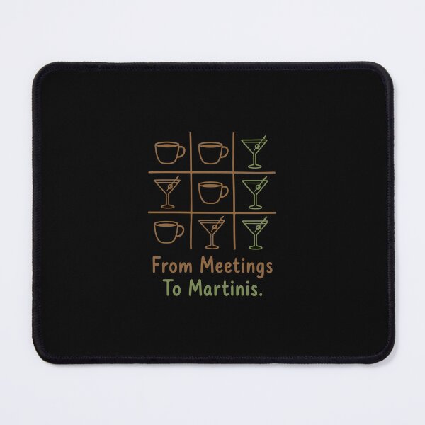 Item preview, From Meetings to Martinis Funny Coffee and Martini Tic Tac Toe Design designed and sold by artCreativeColony.