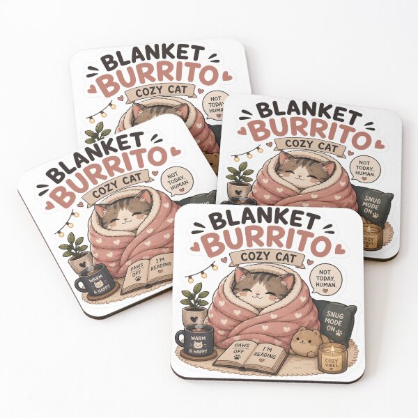 Item preview, Blanket Burrito Kitty Bliss Sticker designed and sold by Designertanya.