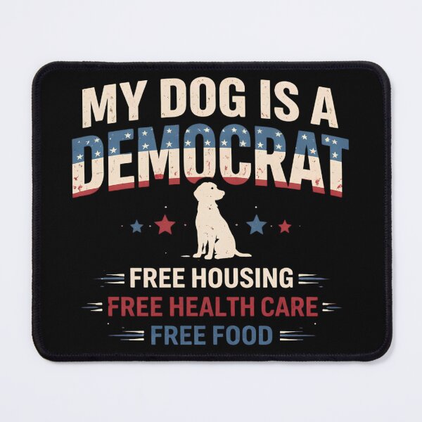 Item preview, My Dog Is A Democrat Funny Political Dog Typography designed and sold by PROPera-design.