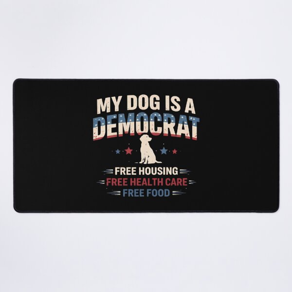 Item preview, My Dog Is A Democrat Funny Political Dog Typography designed and sold by PROPera-design.